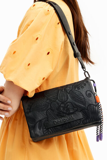 Bandolera M bordado flores | Desigual