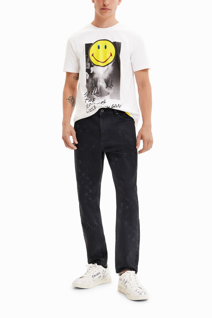 Jeans larghi stampa laser | Desigual
