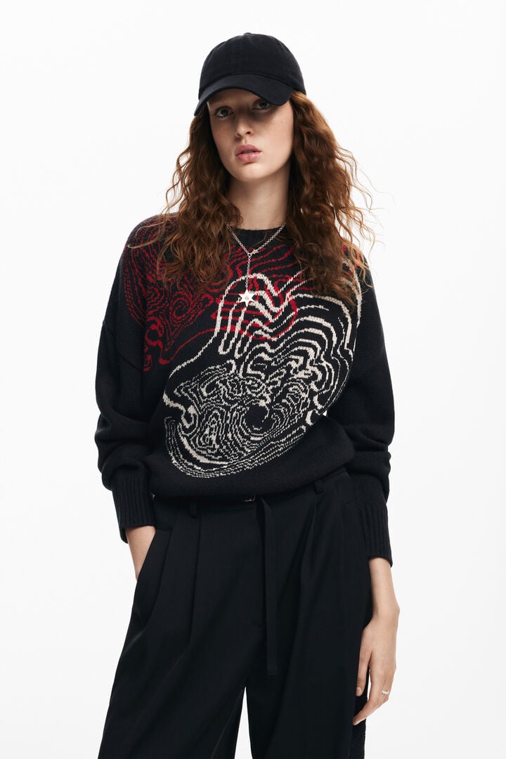 Wave knit sweater M. Christian Lacroix