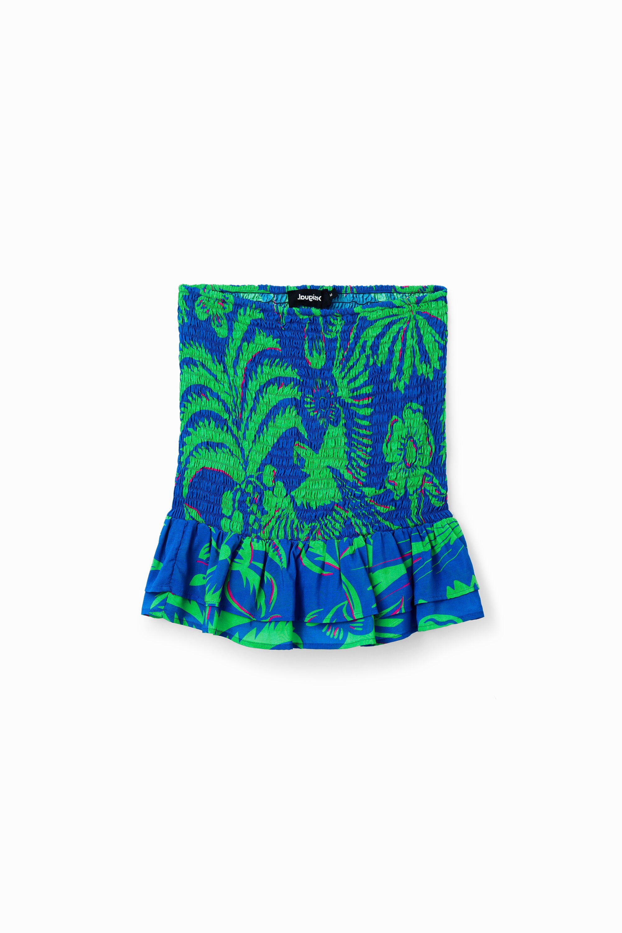 Slim tropical mini skirt