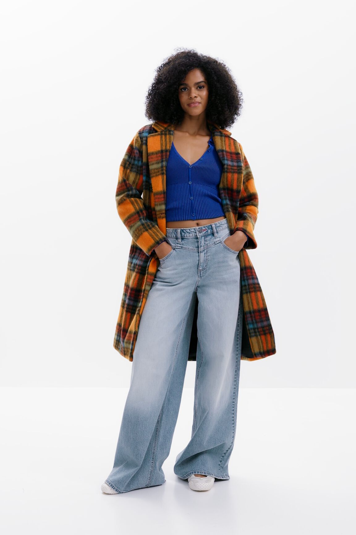 OVERSIZED CHECK COAT I Desigual.com