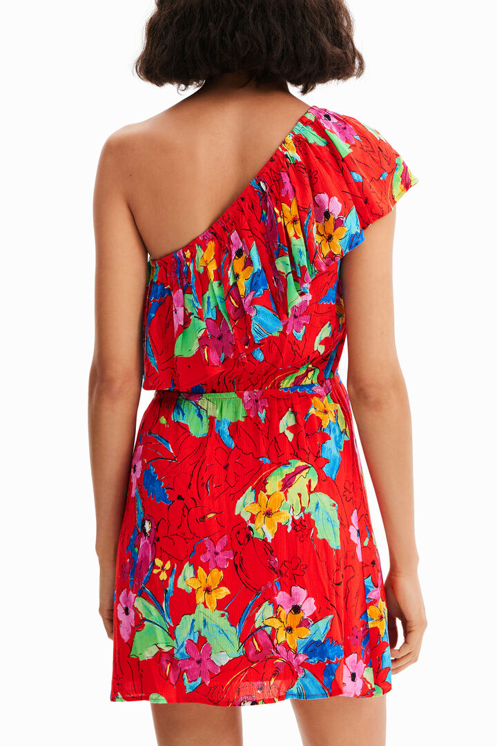 Tropical asymmetric short dress | Desigual