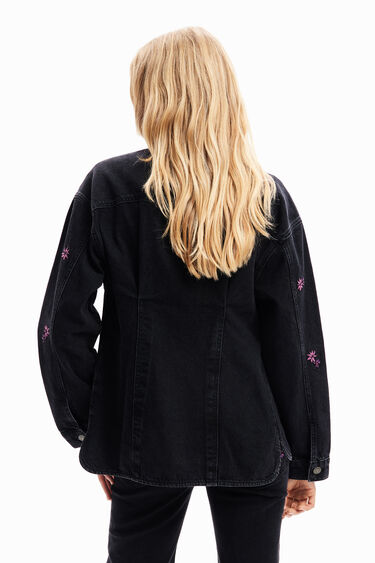 Chaqueta vaquera trucker flores | Desigual