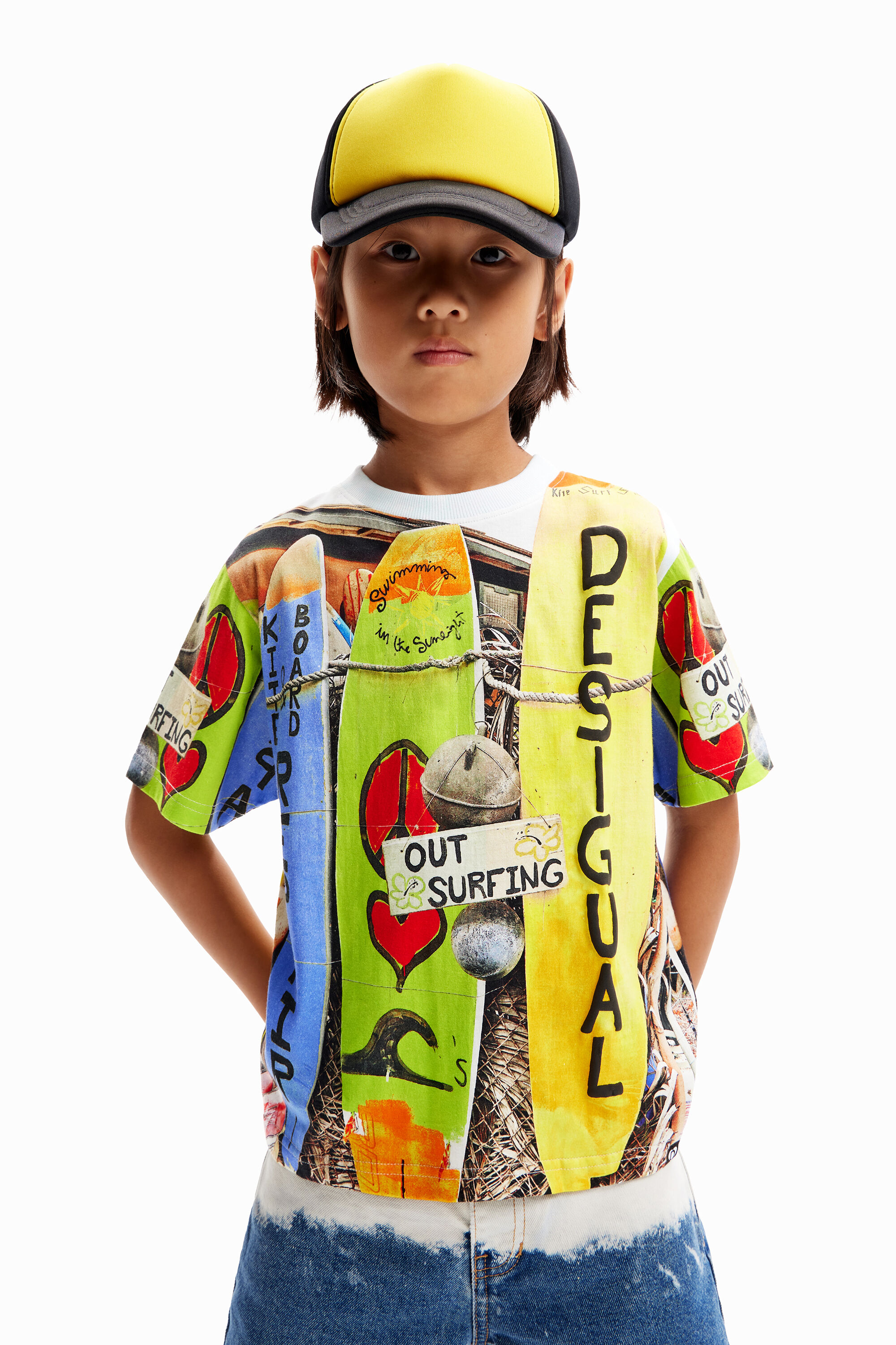 Desigual Photographic surf T-shirt