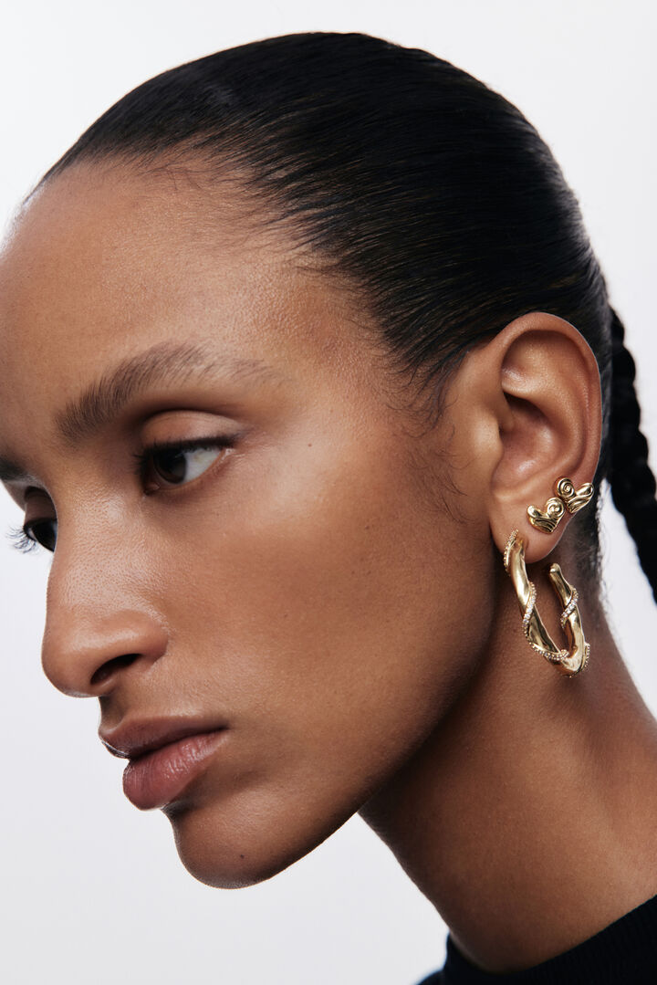 Zalio gold-plated crystal earrings | Desigual