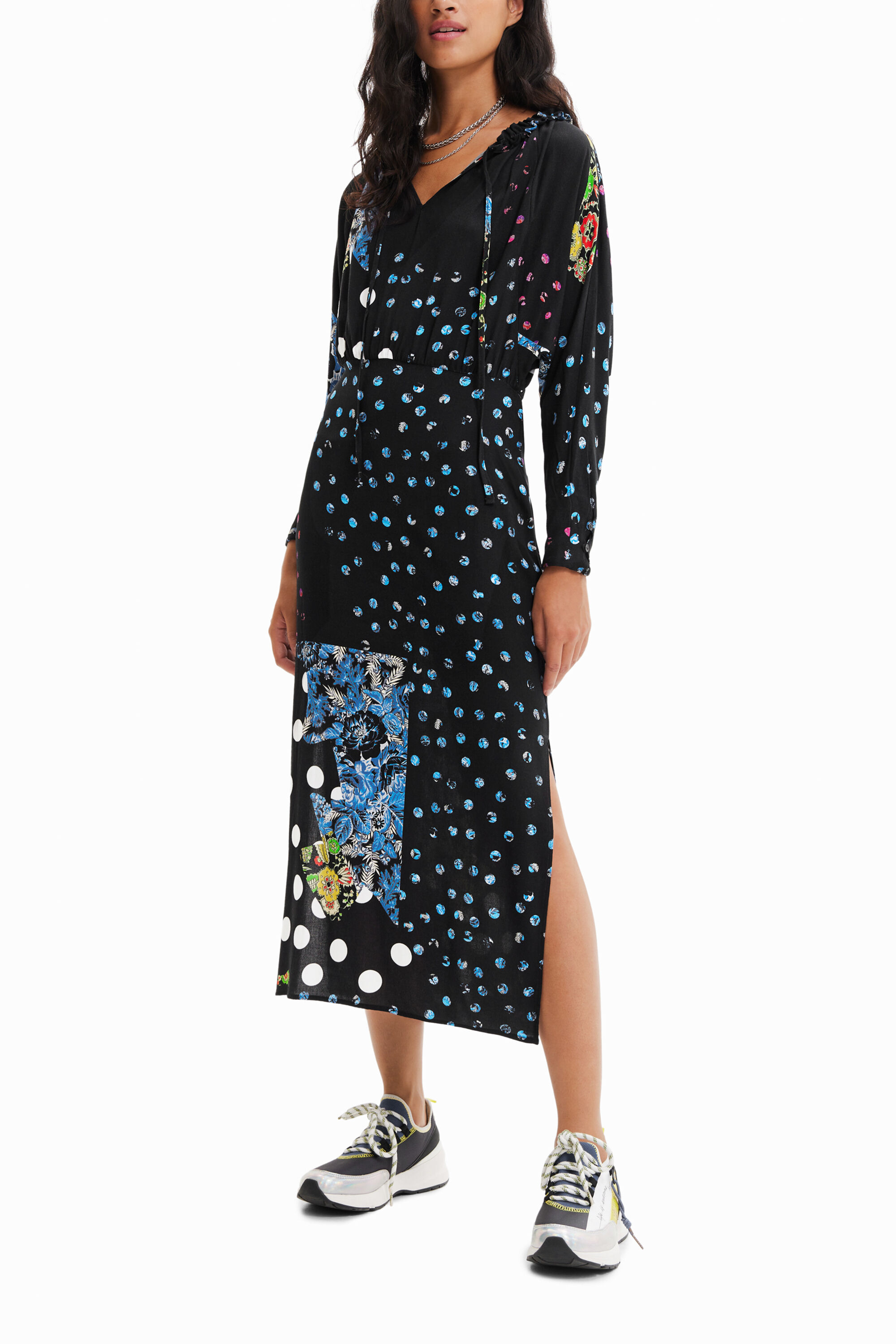 デシグアル Desigual 刺繍袖 ワンピース （グリーン） -waja