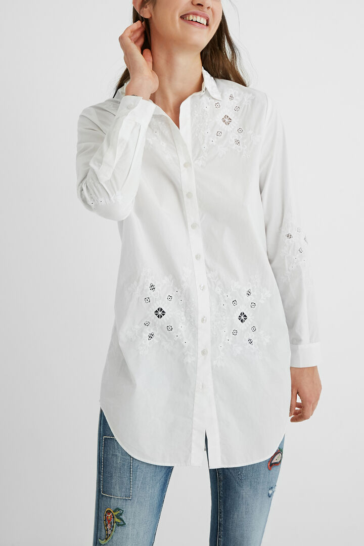 Perforated embroidery shirt | Desigual