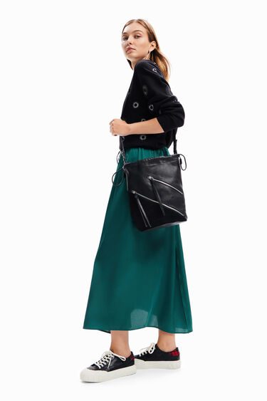 Bolso saco mediano piel | Desigual