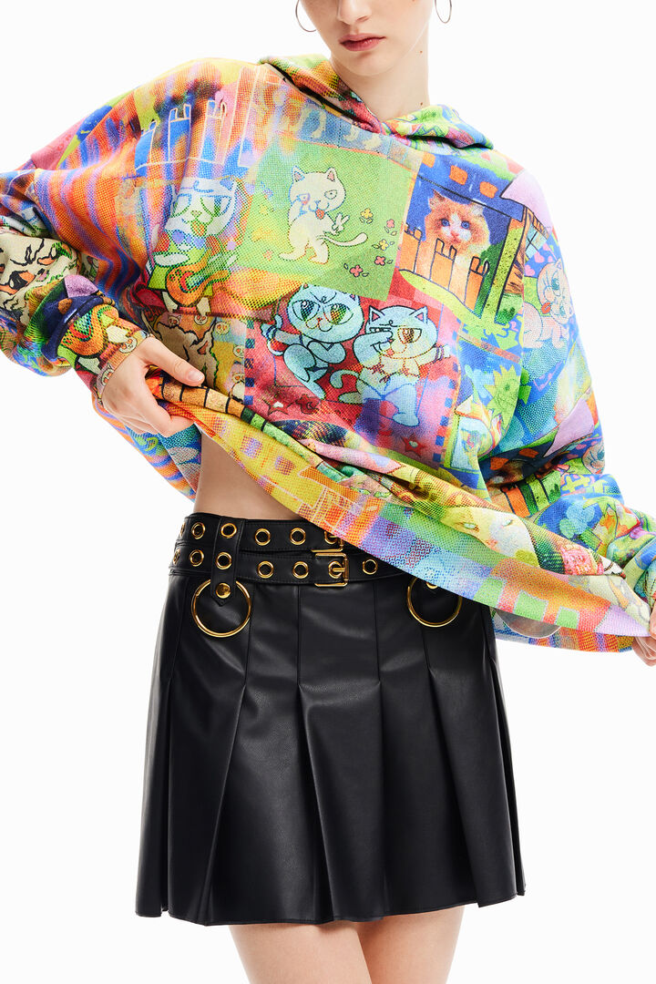 Dessuadora oversize gats María Escoté | Desigual