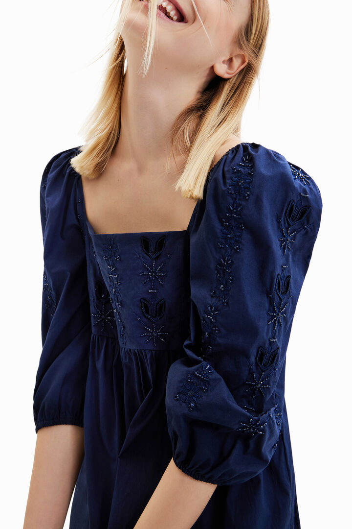 Vyšívané mid šaty | Desigual