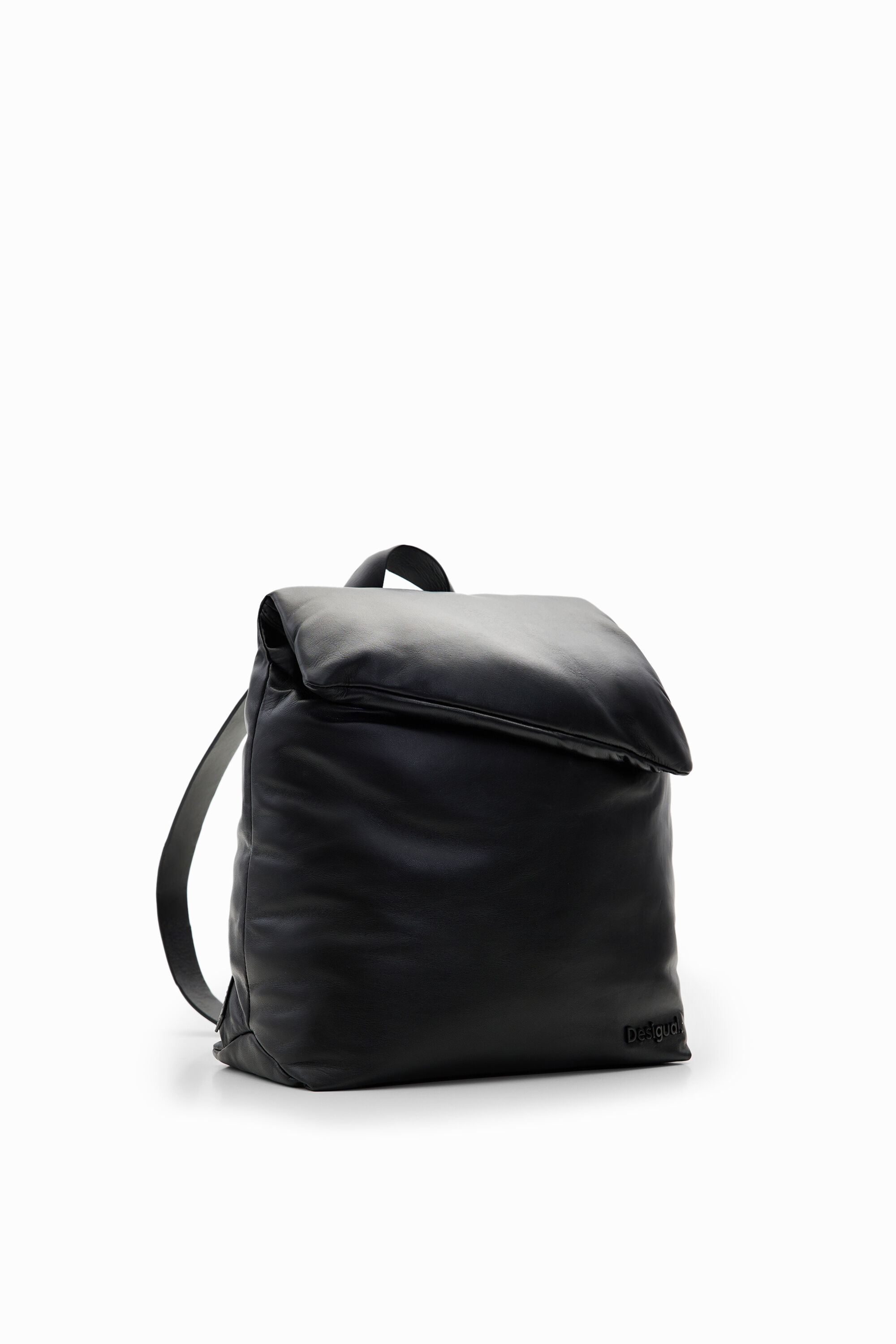 Small leather backpack - BLACK - U