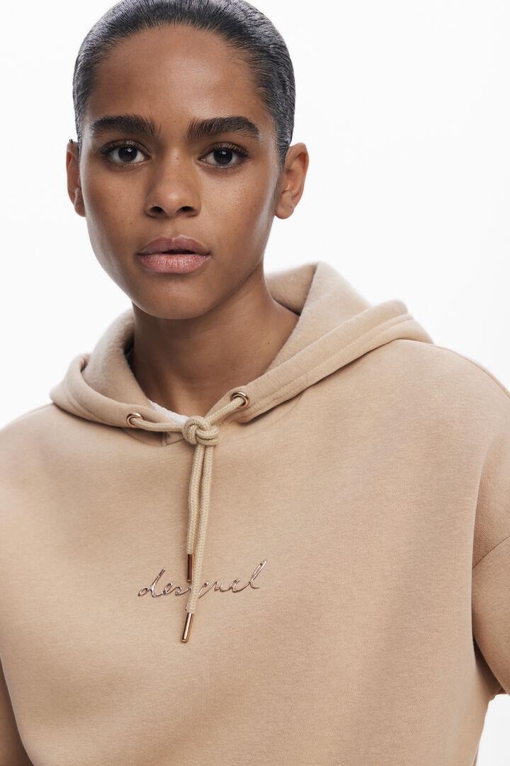 Sweat à capuche avec logo | Desigual