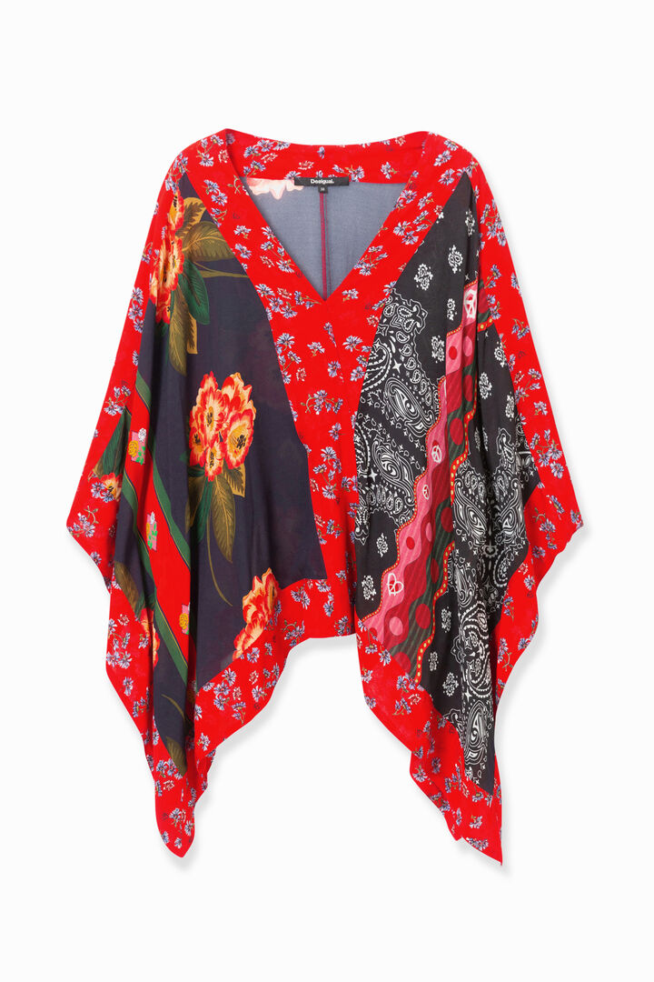 Patchwork poncho blouse | Desigual