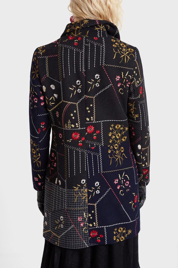 Floral patch coat | Desigual