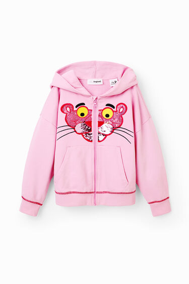 Sweatshirt lantejoulas Pantera Cor-de-rosa | Desigual