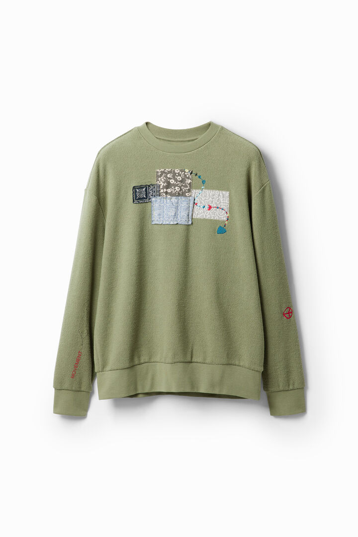 Plain sweatshirt with cutouts. | Desigual