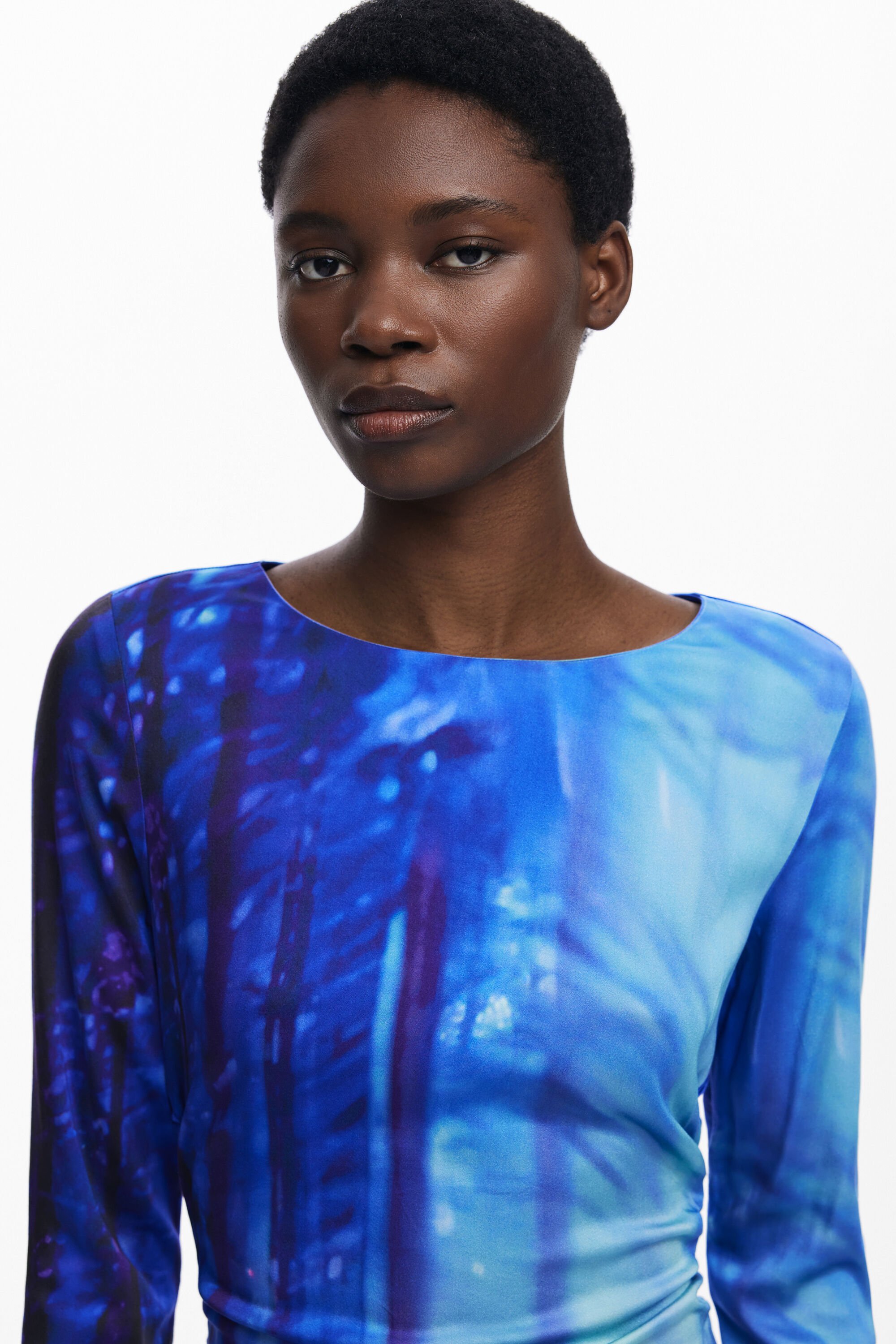 x-masuminnie  Desigual 6103368 Asymmetric landscape dress Women's I Desigual.com