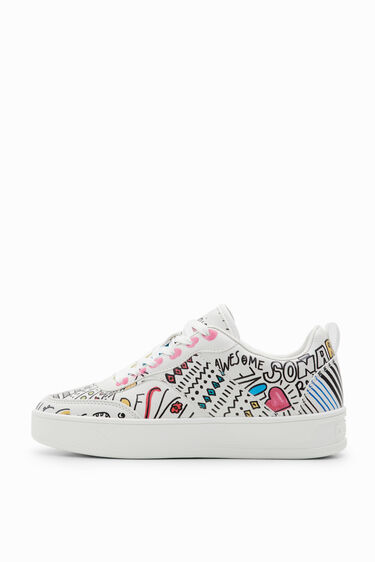 Sneakers retro ilustraciones arty | Desigual