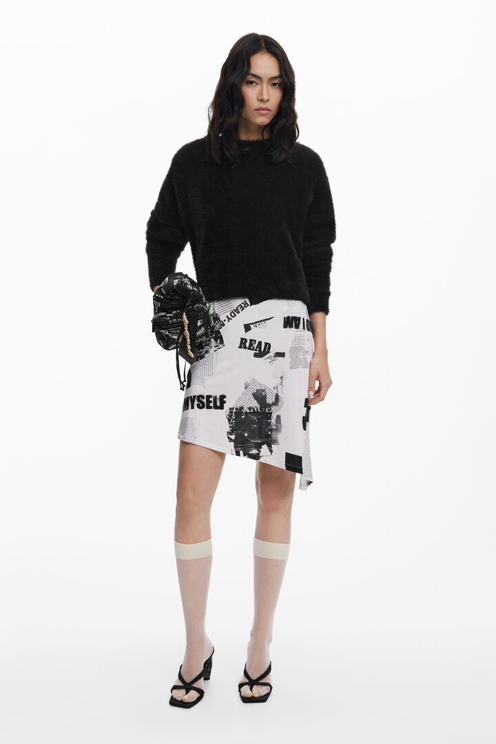 2-in-1 newspaper dress | Desigual