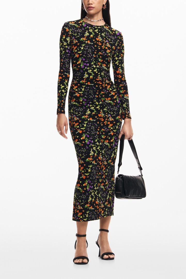 Slim floral dress | Desigual