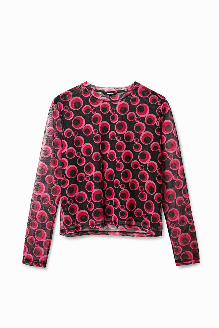 T-shirt en tulle avec cercles | Desigual