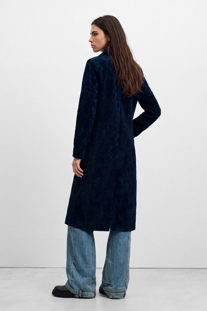 Straight jacquard coat