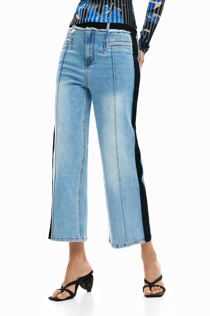 Pantalón vaquero bimateria | Desigual