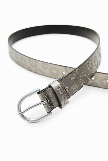 Metallic geometric belt | Desigual