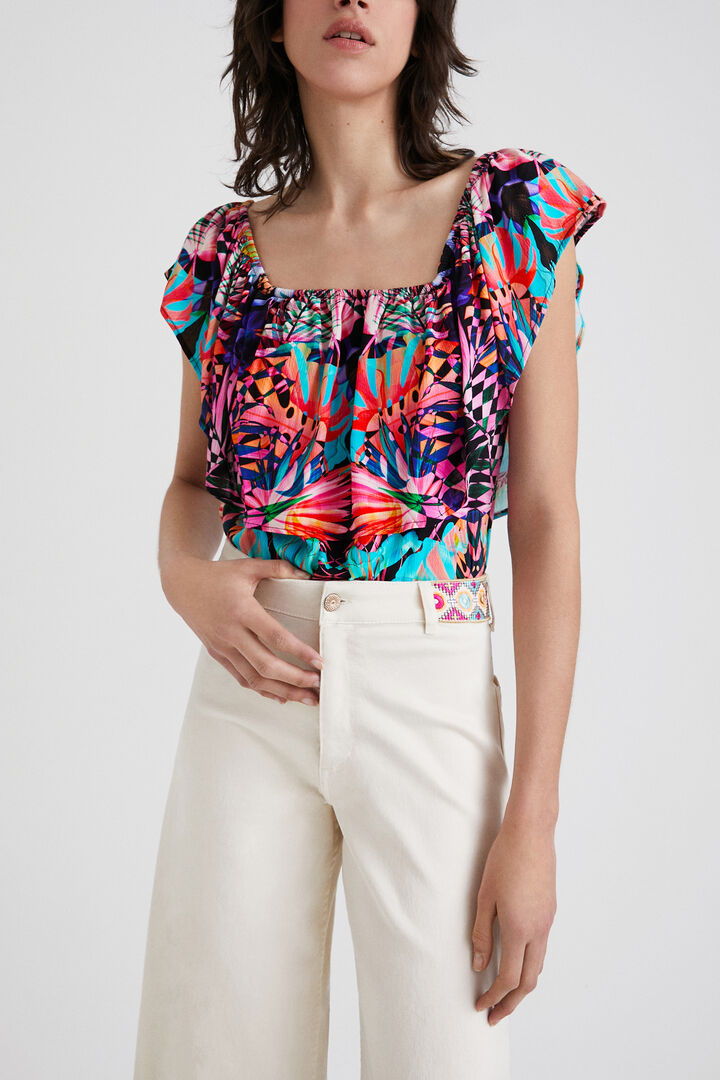 Body géométrique à col bateau | Desigual