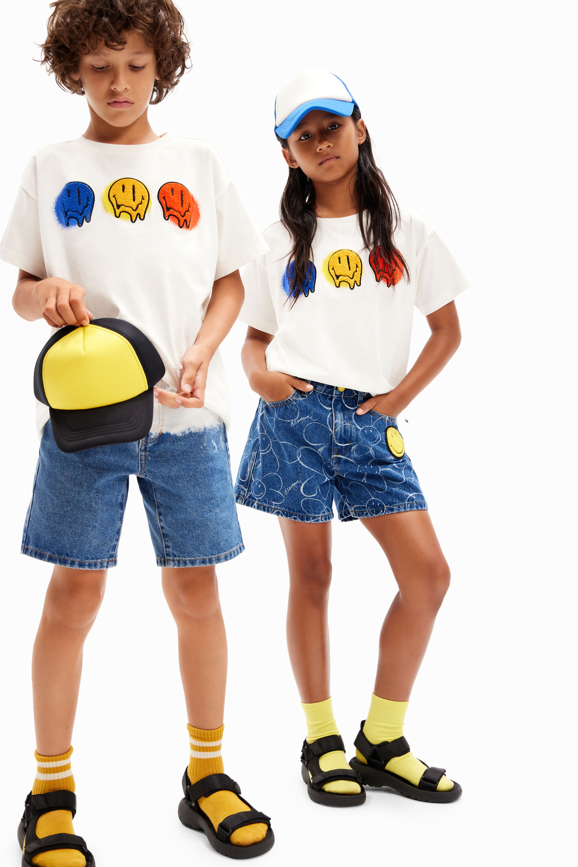 Desigual Smiley Originals patch T-shirt