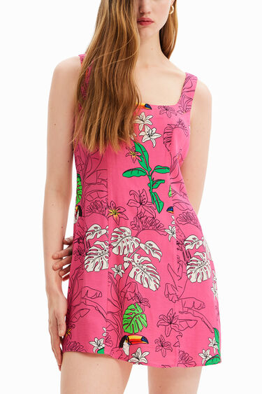 Vestit curt tropical | Desigual