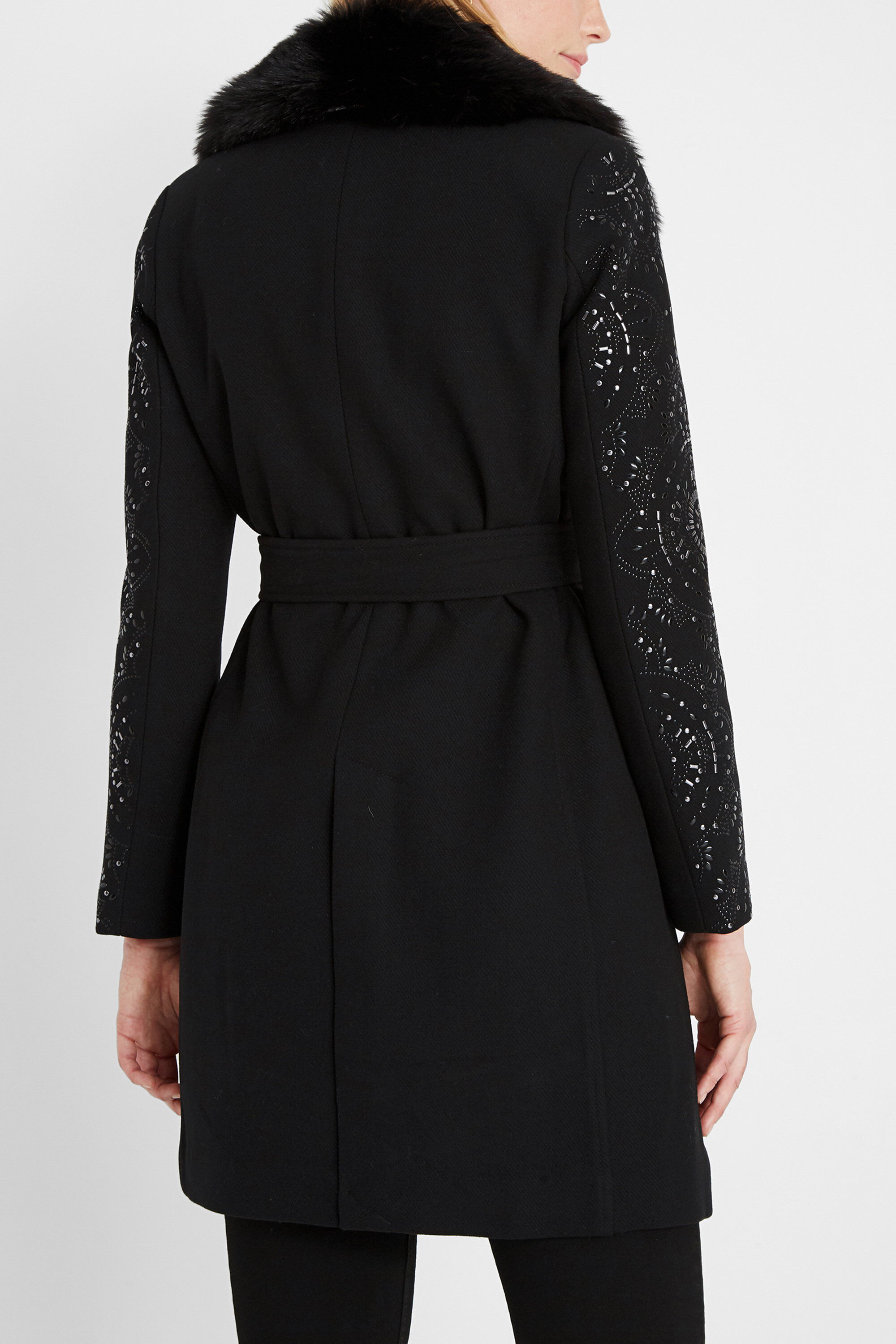 desigual black coat