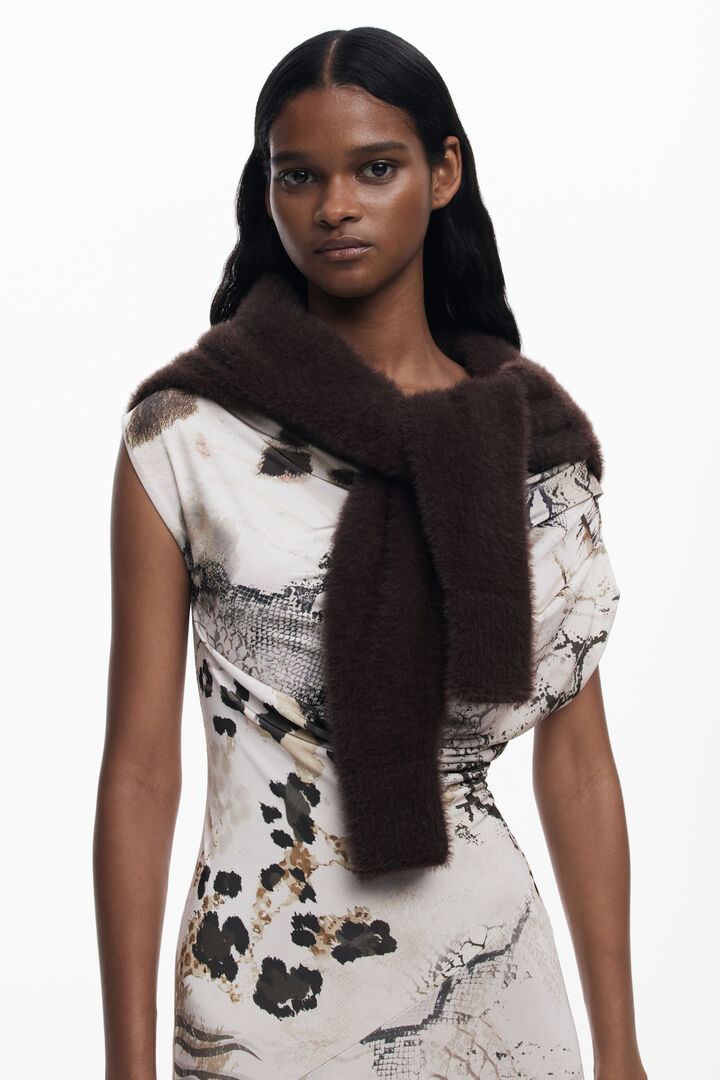 2-in-1 slip dress animal print | Desigual