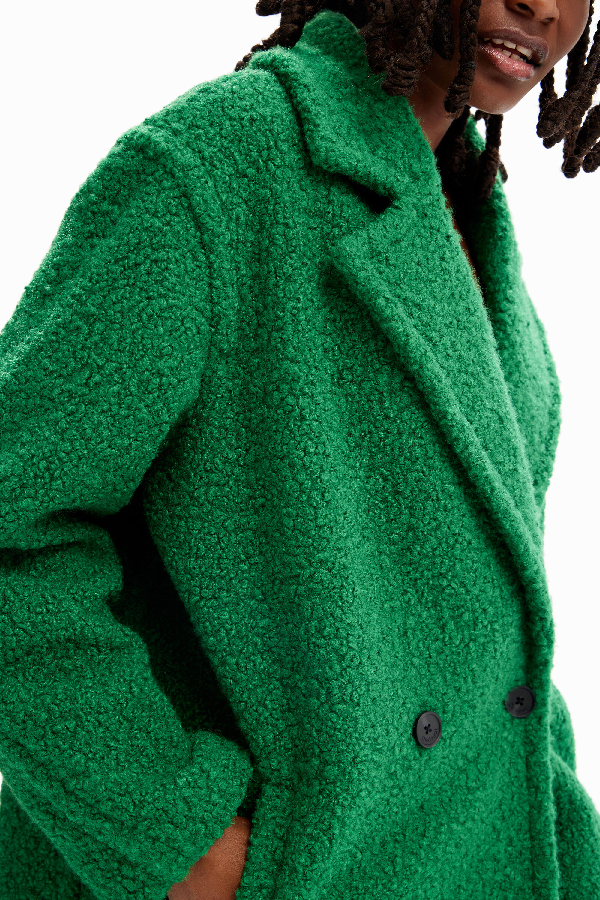 Women s Double breasted boucl coat I Desigual