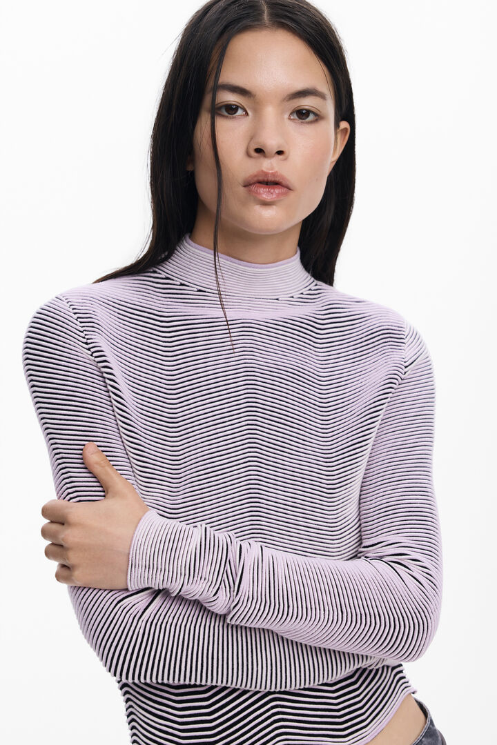 Striped textured sweater | Desigual