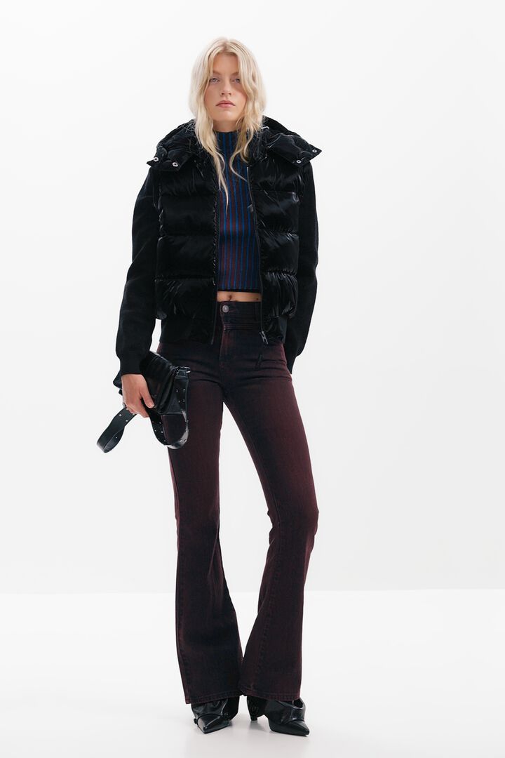 Shiny convertible padded jacket | Desigual