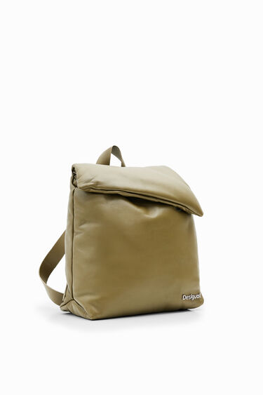 S padded leather backpack | Desigual