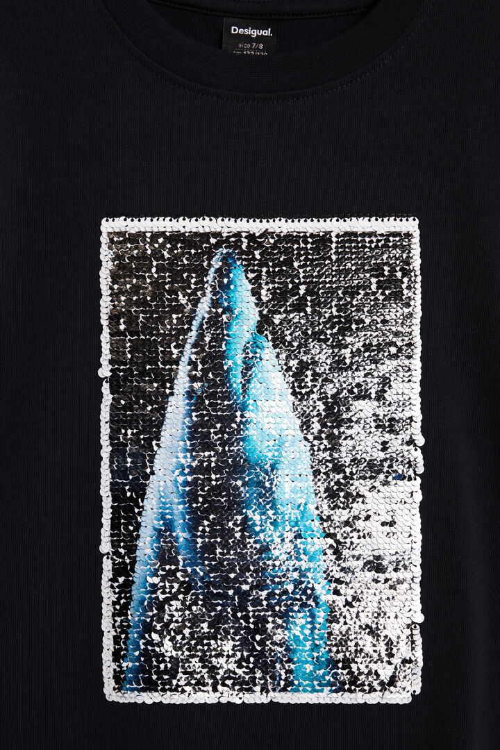 T-shirt à manches courtes avec paillettes Botter | Desigual
