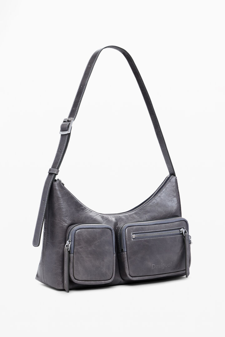 Leather bag with pockets | Desigual