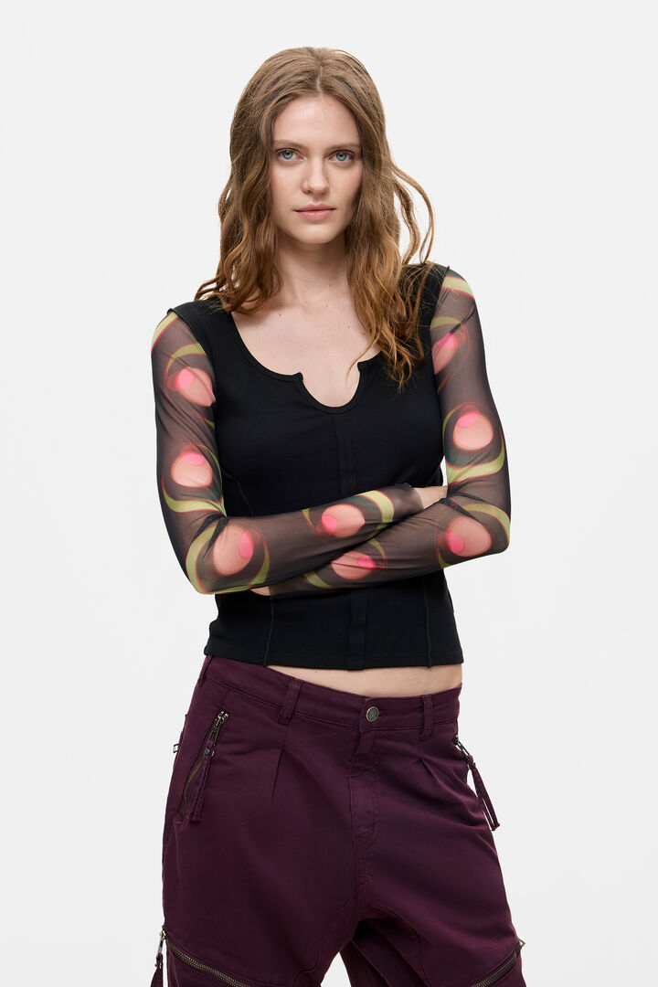 Printed long-sleeve t-shirt