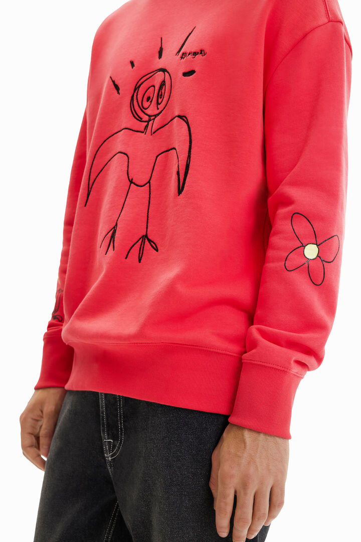 Embroidered bird sweatshirt | Desigual