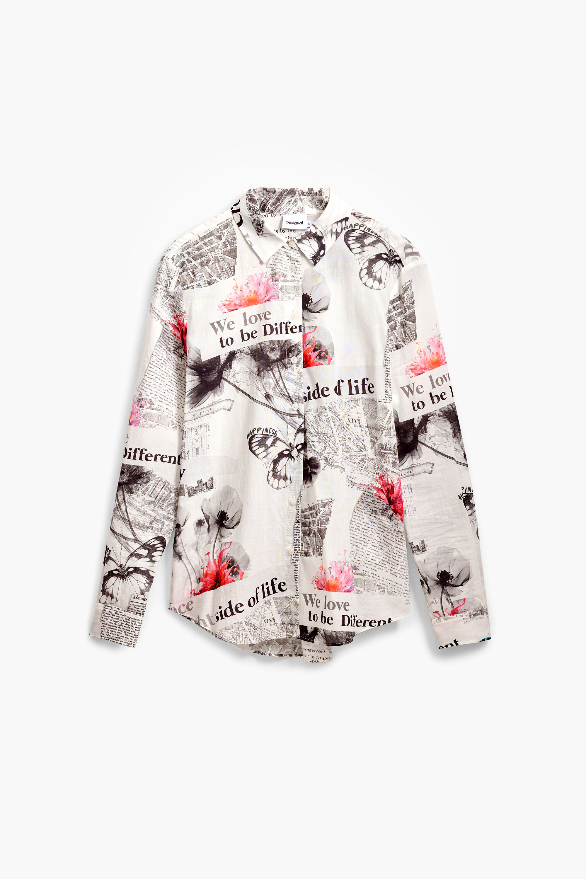 Floral text shirt women s I Desigual