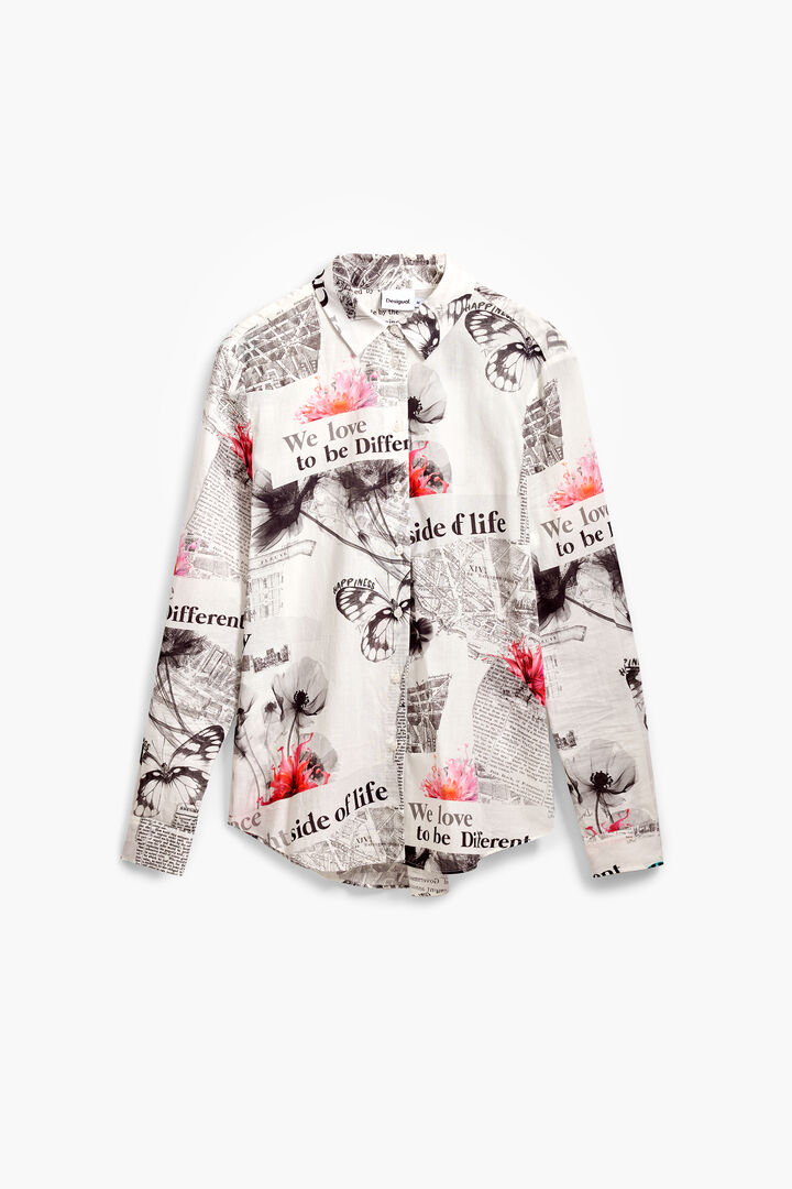 Camisa texto flores | Desigual