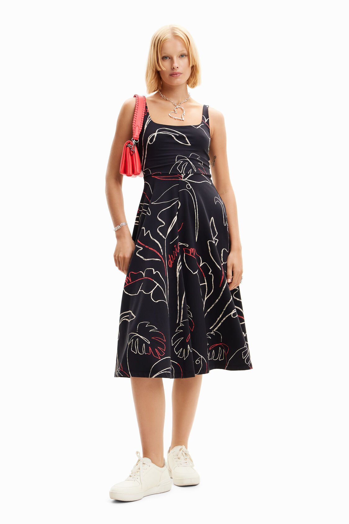 Women's Tropical strappy knit dress I Desigual.com