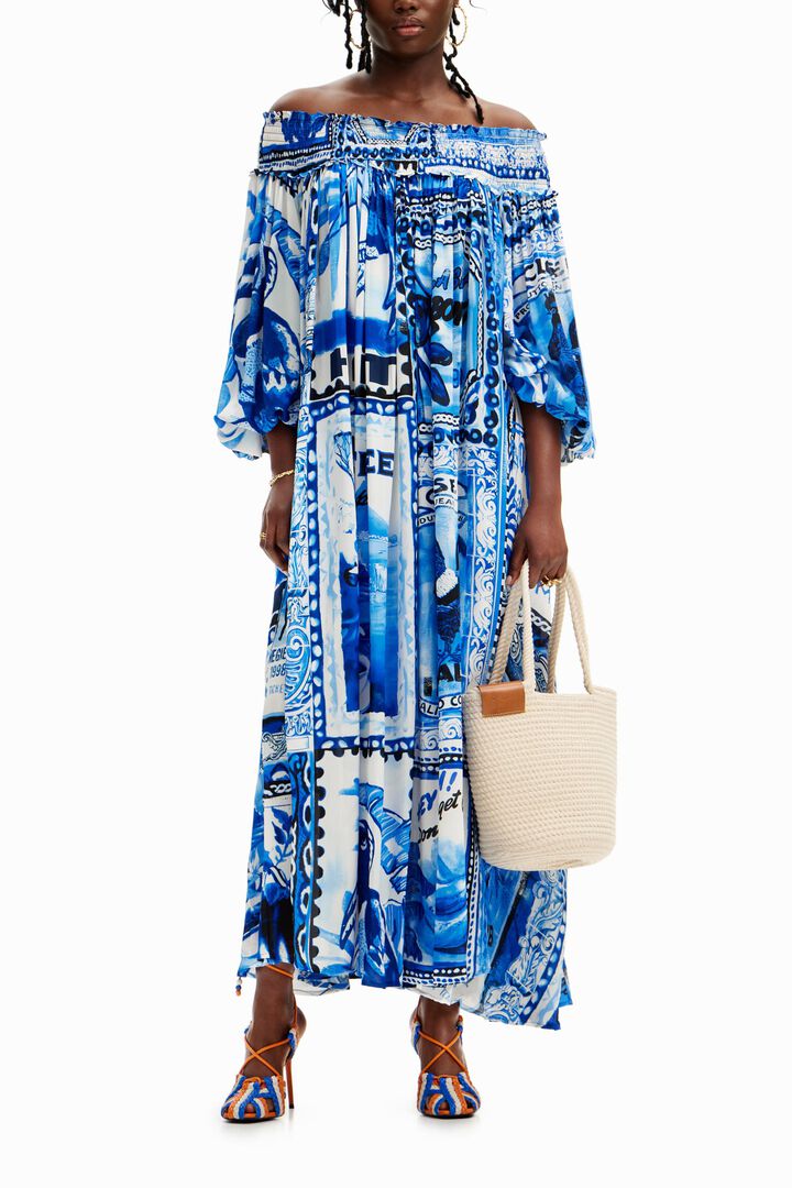 Maxi-Kleid arty Postkarten Stella Jean | Desigual