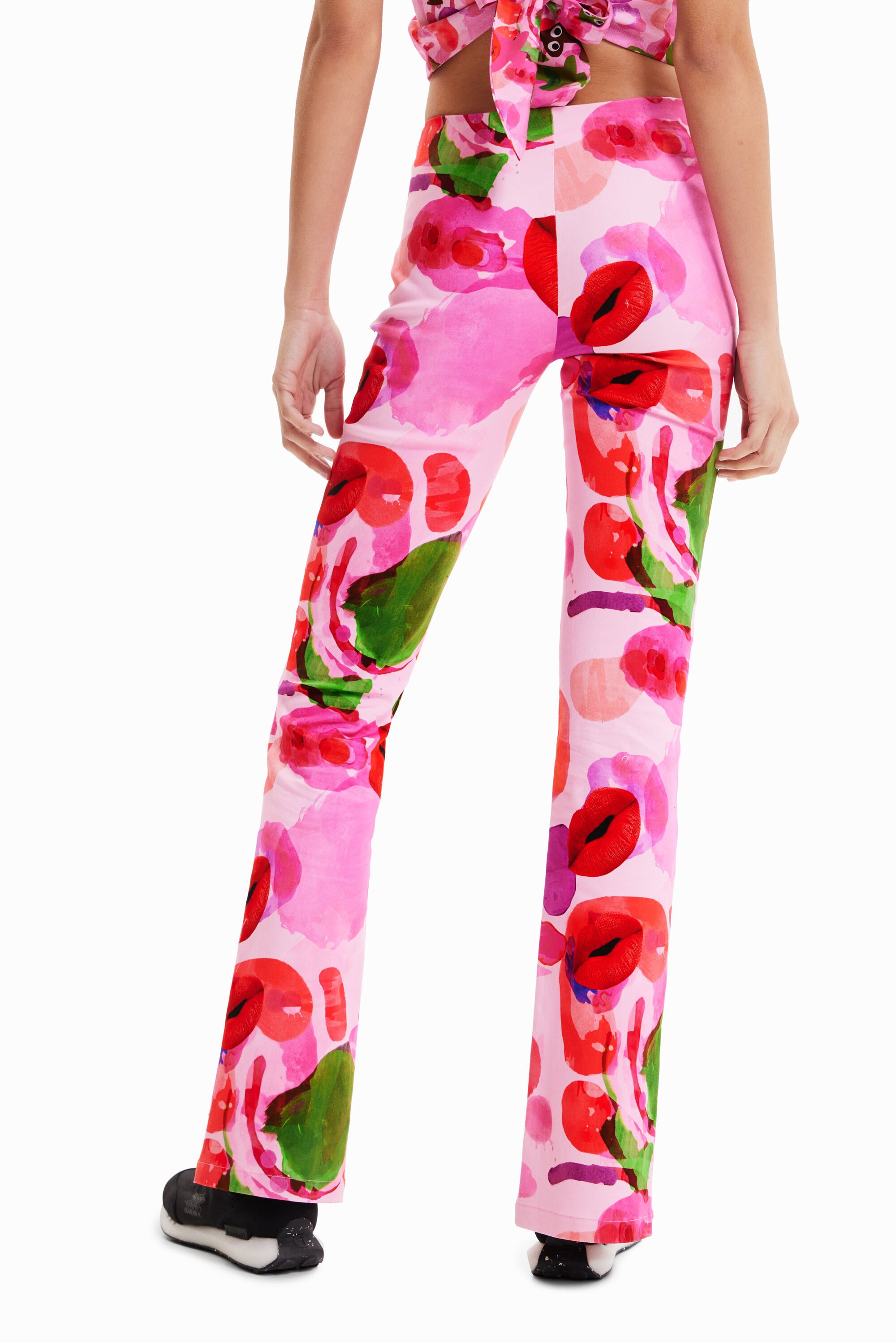 Desigual M. Christian Lacroix Lips Trousers In Red