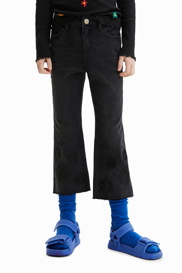 Jean patte d'éph court floqué | Desigual