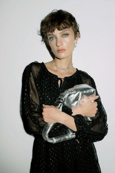 Vestit curt gasa plumeti | Desigual