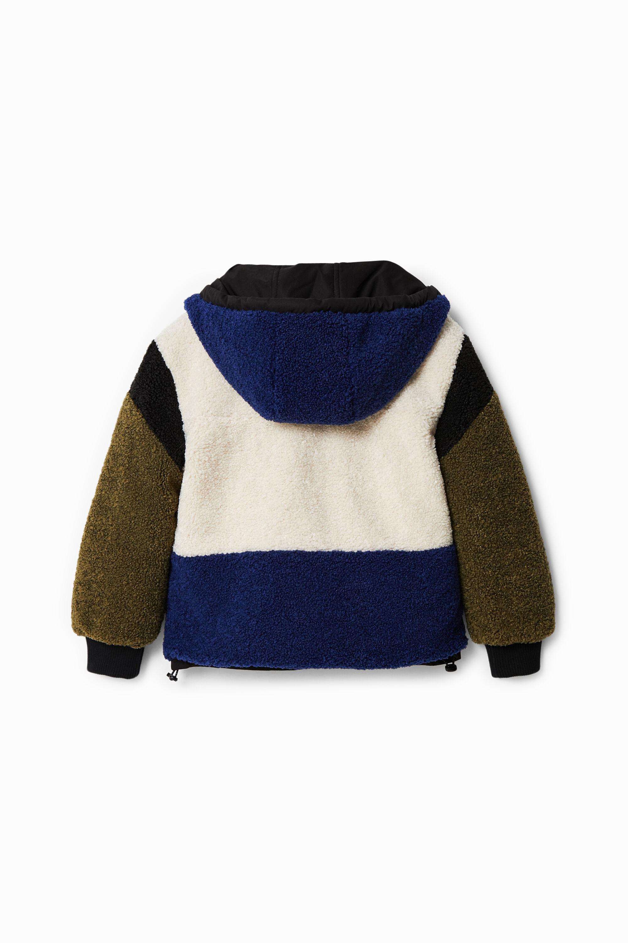 Oversize reversible fleece jacket