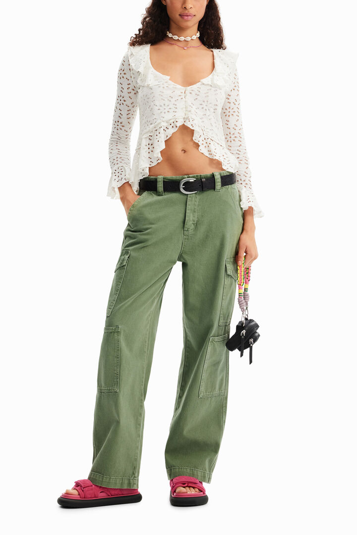 Blusa a maniche lunghe con volant | Desigual